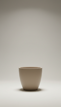 Taupe Ceramic Planter with Matte Finish